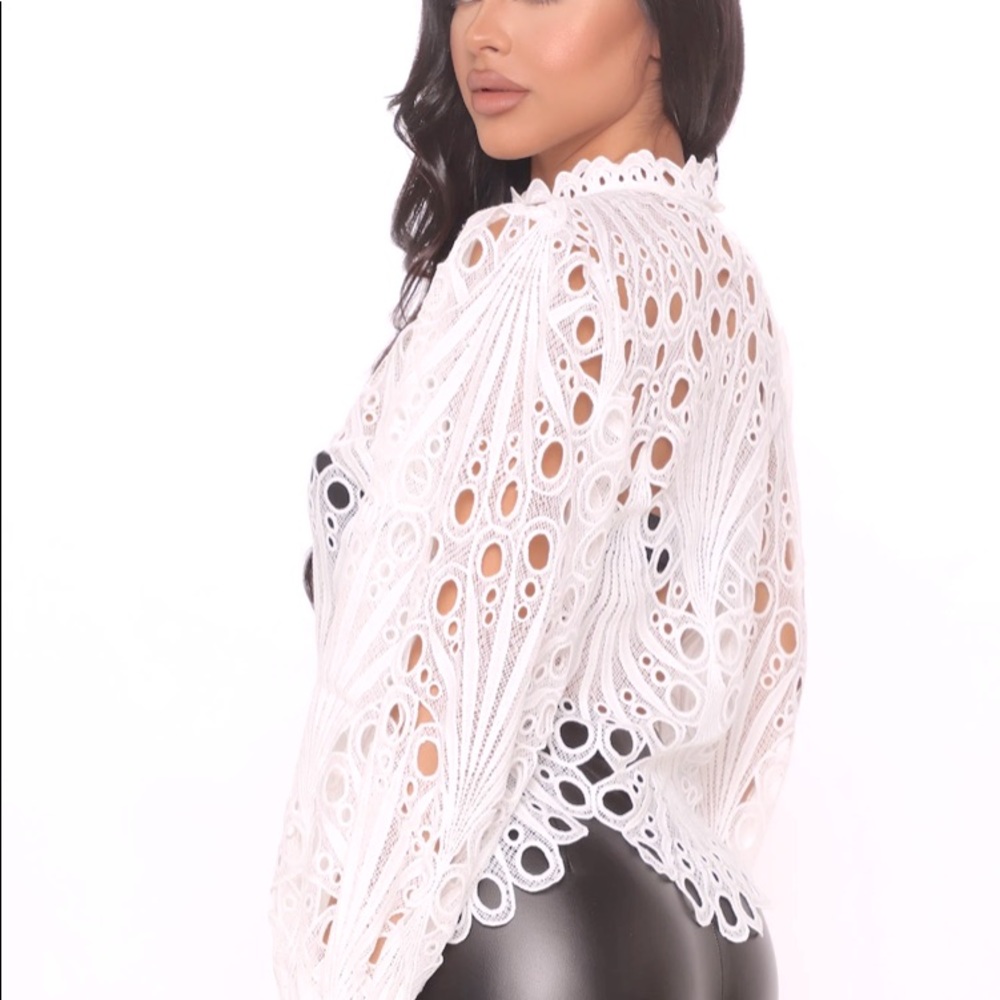 Crochet Lace Button Down